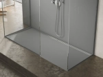 Receveur de douche extra plat, grande taille, caniveau, évacuation grande largeur : L. 110 à 300 cm x l. 70 à 100 cm, résine Akrytan® anti glissant, 10 couleurs, Livraison offerte